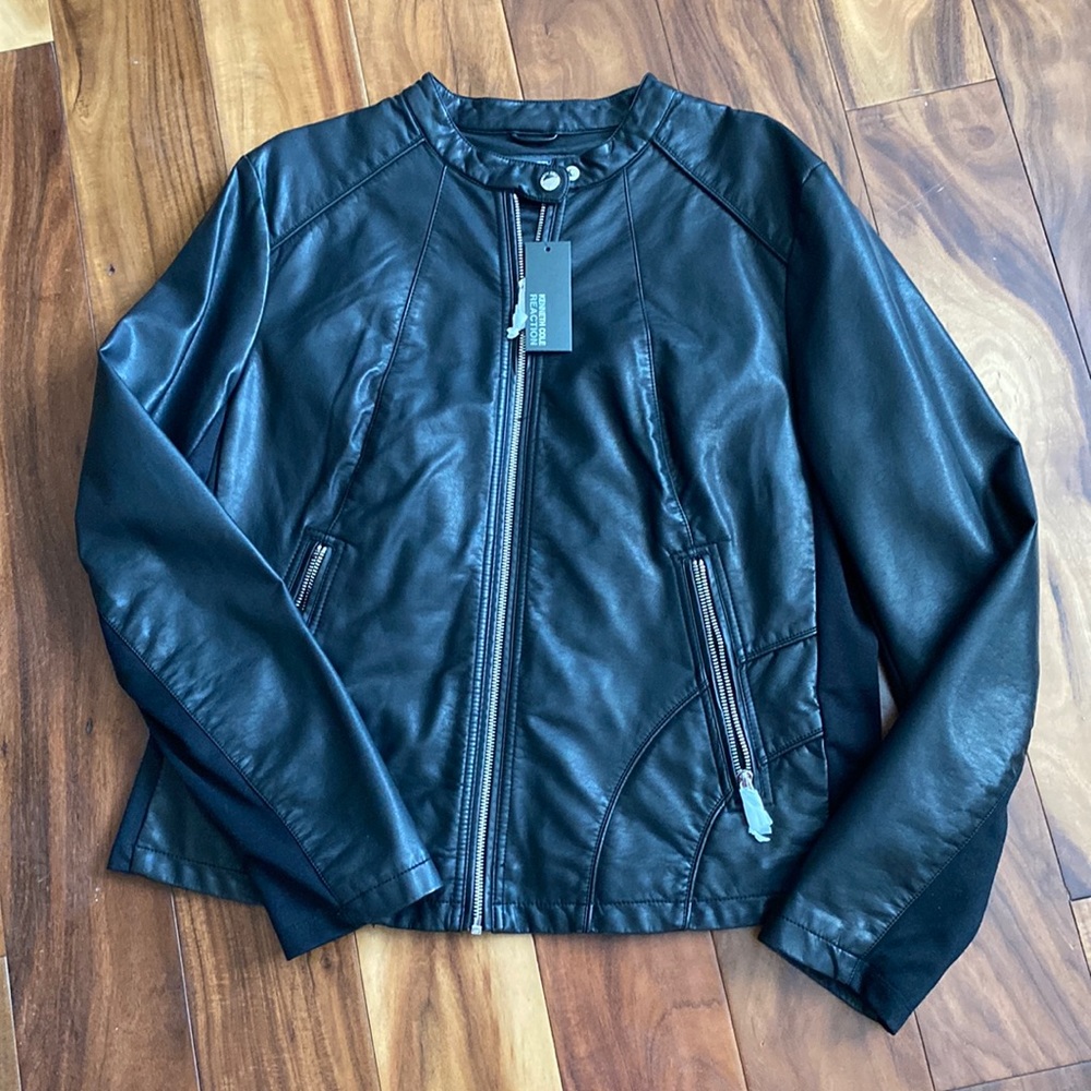 XL Kenneth Cole Reaction leather jacket new with tags
